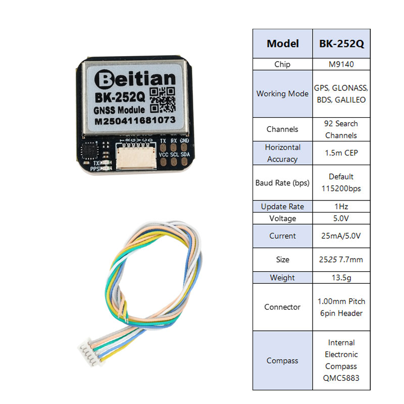 Drone Gps Module - Modul GPS GNSS Beitian BK-252Q dengan